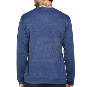 Sweatshirts pour hommes en tissu doux, col rond, coton mélangé, pour le bureau, décontracté et pour le week-end - Product Image 3