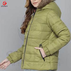 2025 fabricante logotipo personalizado invierno manga completa burbuja chaqueta ropa personalizada para mujeres - Product Image 2