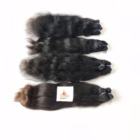 Extensions de cheveux indiens ondulés couleur naturelle noire pour femmes, double trame, tressage, cuticules alignées, non traitées, non Remy, 10-32 pouces