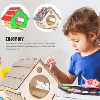 EN STOCK Cage à oiseaux en bois DIY, décoration d'intérieur, nichoir suspendu fait main pour l'extérieur, mangeoire à oiseaux à assembler, jouet décoratif pour enfants