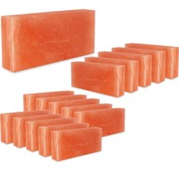 Carreaux de briques de sel rose de l'Himalaya de qualité supérieure bloc de sel rose sculpté pour décoration murale intérieure de hammam tailles personnalisées