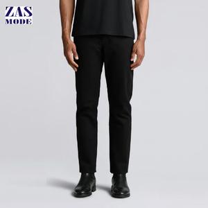 Jean en denim pour homme, design personnalisé, respirant, écologique, taille mi-haute, coupe droite, en coton et élasthanne, décontracté, orienté export - Product Image 1