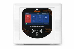 Système d'appel hospitalier Alfamax AL 1010-M-IP, unité de contrôle de chambre IP, écran tactile TFT 4,3 pouces, poste d'appel infirmier, lecteur de carte MiFare - Product Image 3