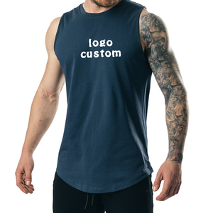 Camiseta sin mangas para correr XXL/XS sin mangas, chaleco de cuello redondo anticontracción de secado rápido para culturismo, estilo deportivo informal con estampado de logotipo personalizado - Product Image 1