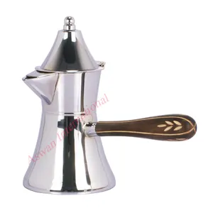 定制可用阿拉伯复古土耳其锤铜咖啡壶，带铜手柄批发