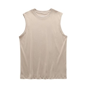 T-Shirt sans manches hommes été couverture en coton haute qualité couleur unie Fitness vêtements blanc sport maillot de corps unisexe - Product Image 5