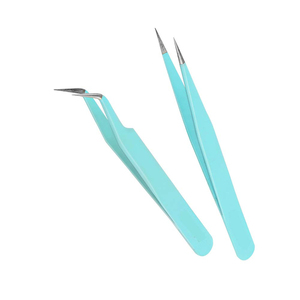 Meilleure qualité en acier inoxydable Extension de cils pince à épiler incurvée droite prix raisonnable outils de réparation mobiles nouveauté - Product Image 1