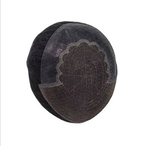 Peluca de Cabello Remy Indio con Frente de Encaje, Modelo Q6, THB 2025, con Flequillo, Base sin Pegamento, Color Rubio, Densidad 130%-250%, Nudos Decolorados - Product Image 6