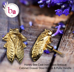 Boutons en laiton d'abeille de miel en fonte de haute qualité pour cuisine extérieure chambre à coucher-porte tiroir armoire placard poignées tire commode utilisation - Product Image 2