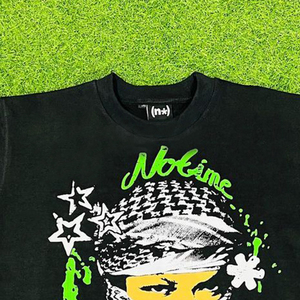เสื้อยืดคอกลมไร้รอยต่อสำหรับผู้ชายเสื้อยืดครอปผ้าฝ้ายพิมพ์ลาย DTG 300 GSM - Product Image 6
