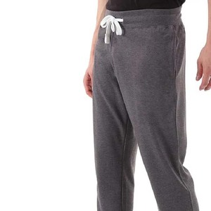Vente en gros Pantalon large droit décontracté personnalisé Pantalon pour homme 100% coton à rayures droites incurvées avec fermeture à cordon taille moyenne - Product Image 3