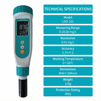 Testeur de l'oxygène dissous numérique portable DO, stylo testeur, OEM, aquaculture, étang à poissons, élevage de crevettes, moniteur de qualité de l'eau, 0-20,00 mg/L