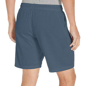 Coupe confortable de haute qualité Logo personnalisé Streetwear hommes maille Shorts nouveau Design couleur unie hommes maille Shorts - Product Image 2