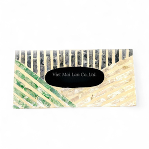 Caja de Pañuelos de Lujo Clásica con Incrustaciones de Nácar Natural, Hecha a Mano, Ecológica, Decorativa, de Vietnam - Product Image 2