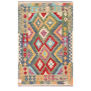 Alfombra Kilim de Maimana, Afganistán, 156 x 104 cm, Alfombras y Juegos de Alfombras Tradicionales Afganas - Product Image 1