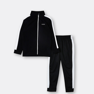 Casual Men's Winter Solid Tracksuit Hooded Set 100% Cotton Breathable Fleece High Quality Customizable Plus Size for Jogging - Product Image 1