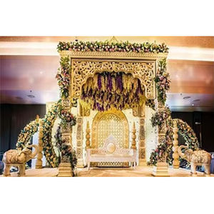 Royal Rajasthani Wedding Bollywood Mandap Reino Unido Increíble fibra tallada Bollywood Wedding Mandap Boda asiática Bollywood Theme Mandap - Product Image 1