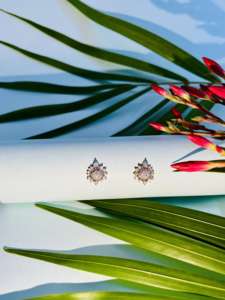 Boucles d'oreilles en or rose 14 carats HER00393 naturel H I diamant rond taille brillant SI3 I1 fournisseur en gros - Product Image 5