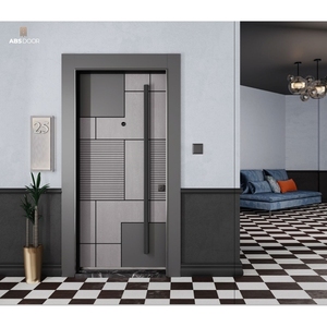 Porte extérieure en acier haute sécurité ABSDOOR TECTONIC, certifiée ISO EN 14351-2, isolation thermique et acoustique, design moderne, directe - Product Image 5