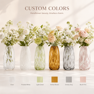 Vaso in Vetro Artistico Soffiato a Mano, Vaso Colorato <span class=keywords><strong>con</strong></span> Macchie per Centrotavola Matrimoniale, Decorazione per Casa, Hotel e Tavolo, Vendita all'Ingrosso - Product Image 5