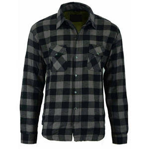 Chemises en flanelle 100 % coton pour hommes, noires et blanches, respirantes, anti-boulochage, séchage rapide, style streetwear, décontractées, personnalisables OEM, vente en gros - Product Image 1