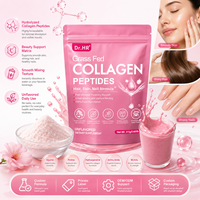 Boisson en poudre de collagène pour femmes, soluble instantanément, peptides de collagène marin à petites molécules, vitamine C, complément hydratant pour la peau