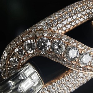 Bracelet de luxe en or rose plaqué rhodium serti de moissanite, bijoux orthodoxes hip-hop, brillance VVS, cadeau de fête - Product Image 3