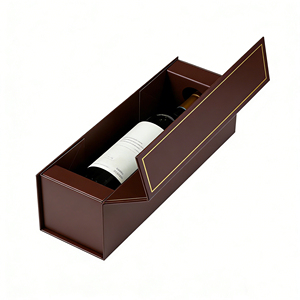 Magnetic foldable rigid paper packaging <b>boxes</b> custom luxury gift <b>boxes</b> for wedding <b>champagne</b> whiskey red wine glass bottle - Product Image 2
