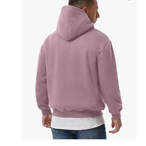 Sweat à capuche de gym 300gsm avec logo personnalisé pour hommes Sweat à capuche de fitness actif brodé en tissu éponge de haute qualité Col double couche surdimensionné - Product Image 2