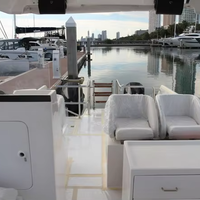 Yacht de croisière en aluminium personnalisé UBI 78, 7,62 m, 8 passagers, moteur hors-bord 300 CV, écran tactile, patrouille fluviale, tourisme, divertissement