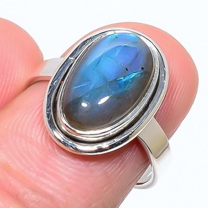 925 plata esterlina sólida estilo bohemio clásico anillo labradorita piedra preciosa hecha a mano joyería de boda para mujeres regalo perfecto para mamá - Product Image 2