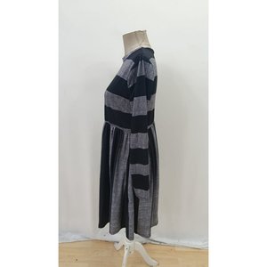 Jane's Women's Long Sleeve Crew Neck Striped Pattern Detail Knit <b>Mini</b> Dress for Casual Daily Wear - Product Image 6