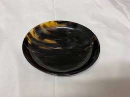 Assiette de service écologique en corne de buffle, formes rondes/rectangulaires, taille personnalisée, peinte à la main, style classique pour la maison et les restaurants - Product Image 2