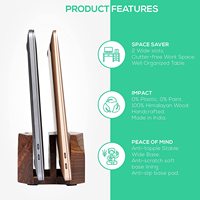 Support de support pour ordinateur portable Organisateur de bureau essentiel pour ordinateur portable et tablette Parfait pour le bureau à domicile et les postes de travail