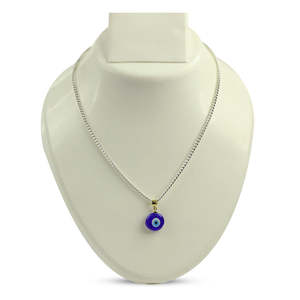 Collier pendentif œil turc en acier inoxydable plaqué or, perle bleue de 10 mm, bijoux chrétiens tendance pour cadeau d'anniversaire - Product Image 5