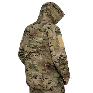 <b>Men's</b> Water-Resistant Softshell <b>Jacket</b> with Fleece Lining Canvas Fabric Stand Collar <b>Camo</b> Fleece Softshell - Product Image 4