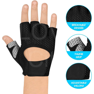 Vente chaude Unisexe PU Demi-Doigt Gants De Cyclisme Couleur Personnalisée Anti-Transpiration Respirant Équipement De Sport En Gros De Ville Fabriqué - Product Image 6
