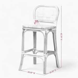 Tabouret de bar en rotin naturel en osier pour la maison ou la cuisine commerciale et les salles à manger Best Seller of the Year - Product Image 4