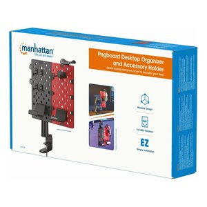 Organizador de Escritorio con Panel y Soportes para Accesorios de Juegos, 27.3x18x51.1cm, Rojo y Negro, Juego de Escritorio Moderno de ICC SH HANGMH - Product Image 2
