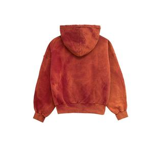 เสื้อฮู้ดดี้แห้งเร็ว ระบายอากาศดี ล้างสีแบบแอซิดวอช พิมพ์ลายพัฟที่โลโก้ด้านหน้า คุณภาพสูง สำหรับผู้ชาย ฤดูใบไม้ร่วง ผ้าฝ้ายผสม ปี 2026 - Product Image 4