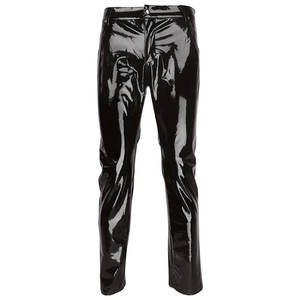 Pantalon à la mode en cuir véritable de haute qualité pour hommes, pantalon en peau de mouton de couleur verte, nouveau style 2023 - Product Image 3