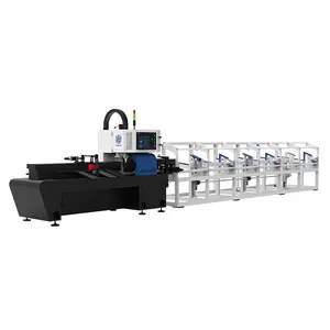 Fiber laser automatically pipe cutting machine manufacturer 1000W thin-walled stainless steel round tube laser cutter low price