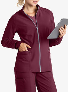 Blouse de travail confortable et respirante, coupe ajustée, tissu extensible, couleur et logo personnalisés, uniforme d'hôpital unisexe - Product Image 6