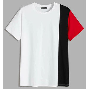 Camiseta de cuello redondo de bloque de Color para escuela, remera de manga, camiseta de bloque de Color - Product Image 2