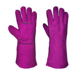Gants de soudage en cuir de vachette fendu, résistants à l'abrasion, de protection personnelle, pour la construction, la lutte contre les incendies, les barbecues - Product Image 4