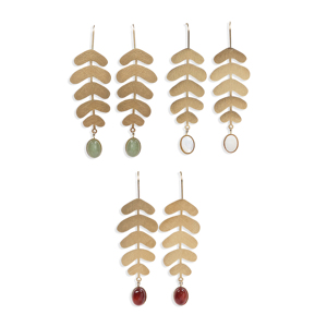 CUCOCUCA E235 YXQ Pendientes de Acero Inoxidable con Ágata Verde Natural, Pendientes de Ágata Verde a la Moda - Product Image 1