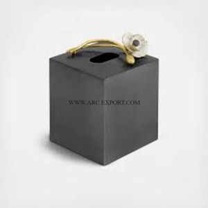 Soporte de almacenamiento de tejido decorativo de mesa de calidad Superior Metal Acero inoxidable Plata Ware Classic New Fancy Tissue Dispenser - Product Image 5