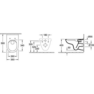 V&B Combi-Pack DirectFlush avec WCC Ti. Siège WC DF et WC blanc C+ VILLEROY & BOCH Articles de bain et de toilette - Product Image 5