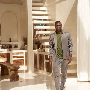 Veste décontractée noire 100 % imperméable, durable, finition été, motif pleine lune, tissée, avec poches latérales zippées, pour l'extérieur - Product Image 1