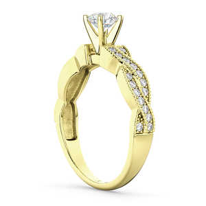 Anillo de Compromiso de Oro Amarillo de 18K con Diamantes Infinitos Trenzados de 0.25ct - Product Image 4